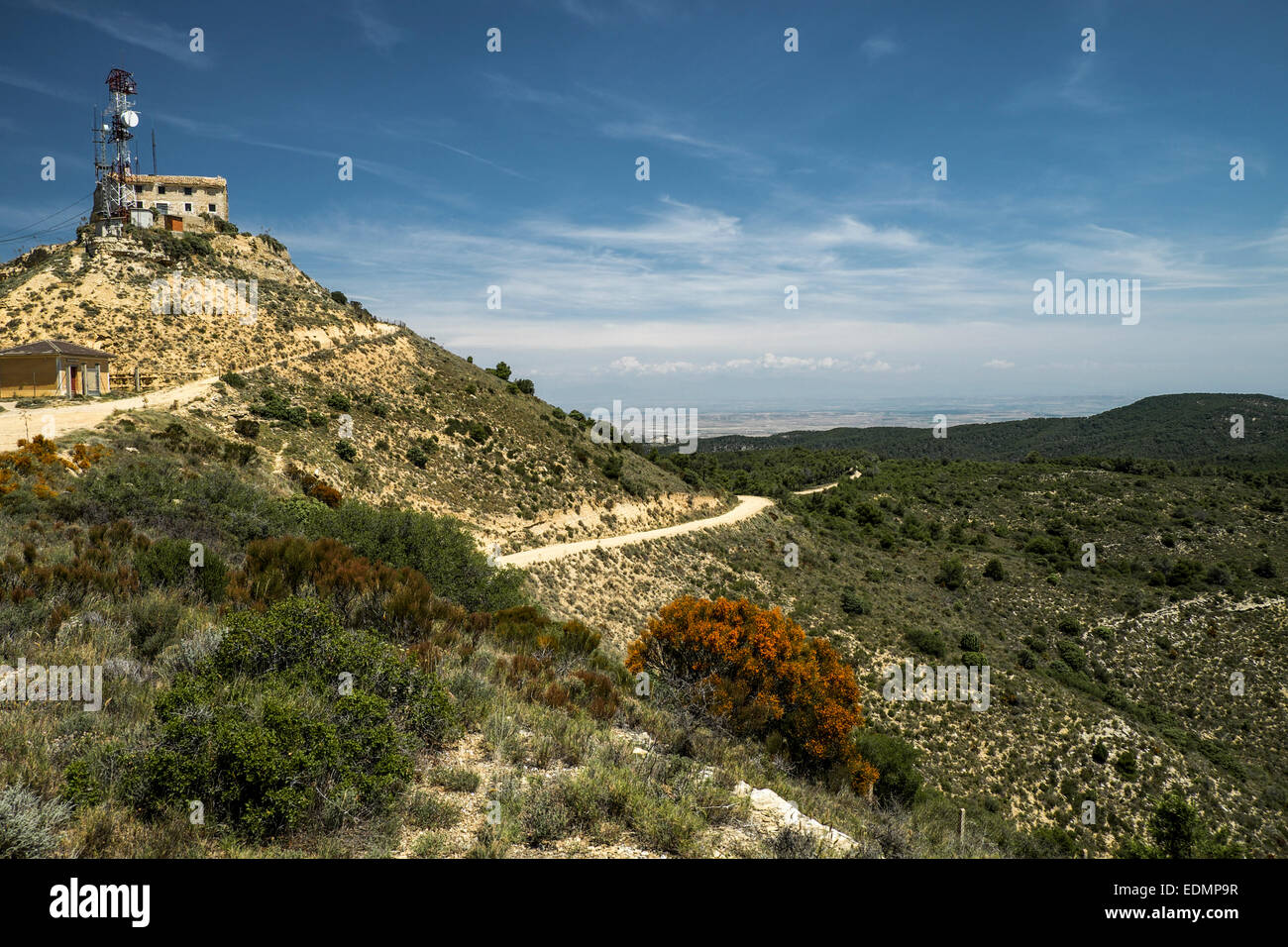 L'ermitage de San Caprasio, Farlete, Monegros, Zaragoza, Aragon, Espagne Banque D'Images