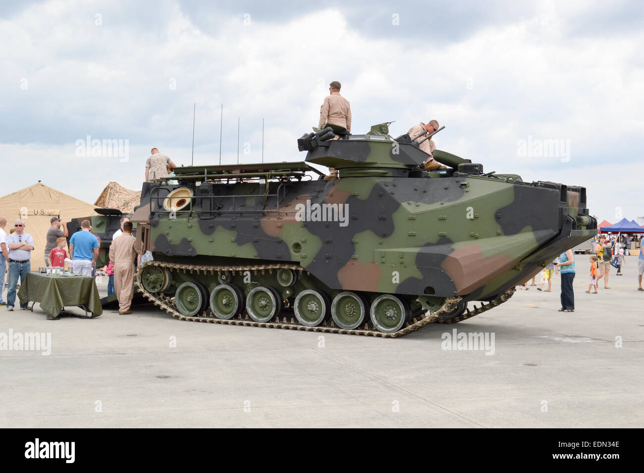 L'AAV-7 véhicule blindé amphibie. Banque D'Images