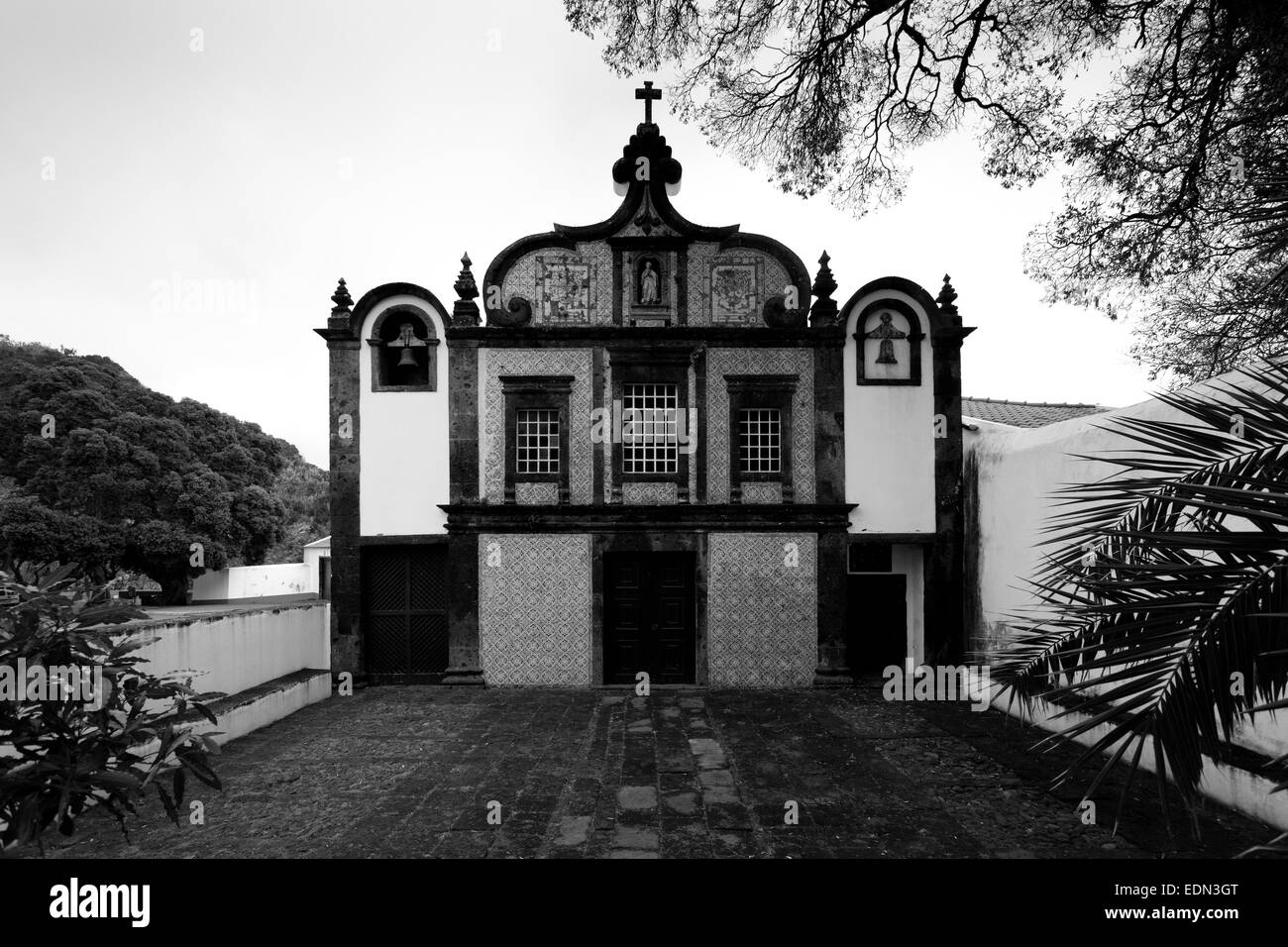 L'ancien couvent de Caloura sur l'île de San Miguel aux Açores Banque D'Images