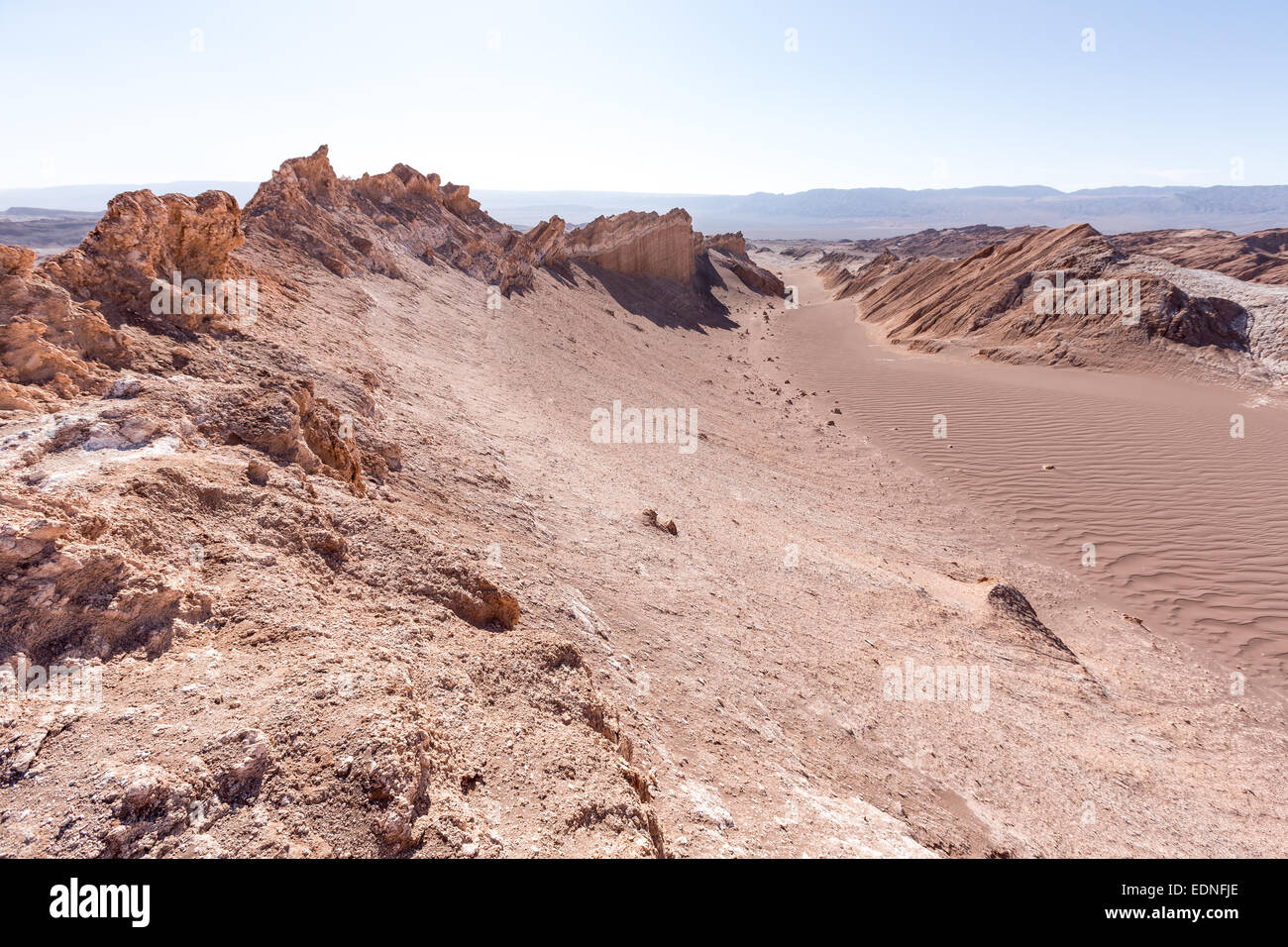 Canyon dans la vallée de la Lune, San Pedro de Atacama, Chili, Amérique du Sud Banque D'Images