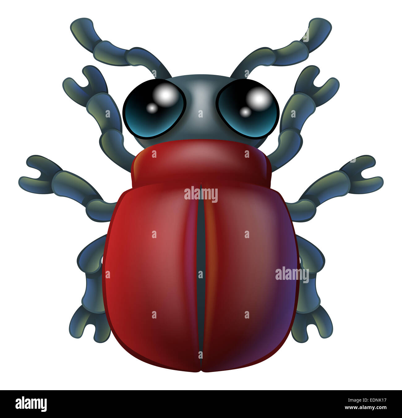 Une illustration d'un personnage de dessin animé bug insecte Banque D'Images