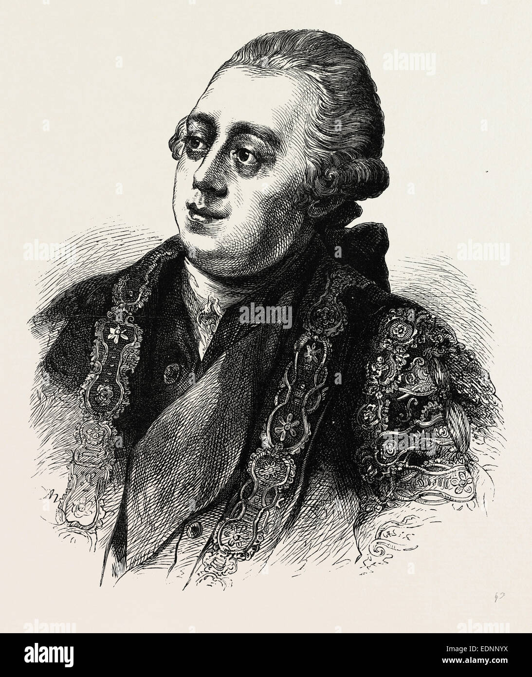 LORD NORTH. Londres, Royaume-Uni, la gravure du xixe siècle Banque D'Images