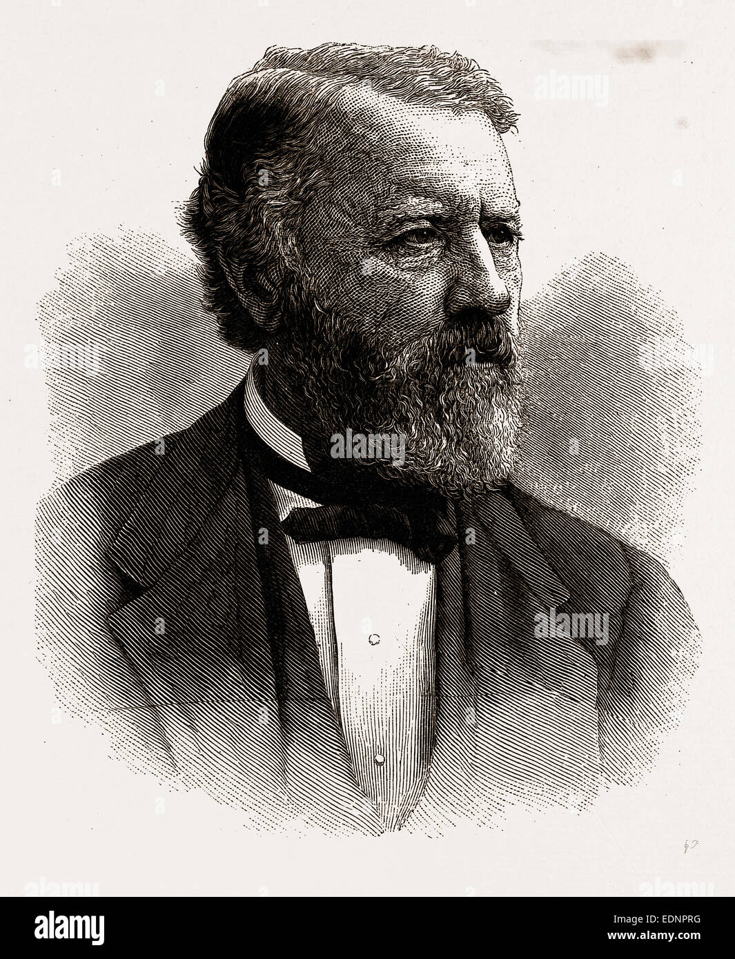 Le député. ALBERT G. PORTER, le gouverneur élu de l'Indiana, 1880, 19e siècle gravure, USA, Amérique Latine Banque D'Images