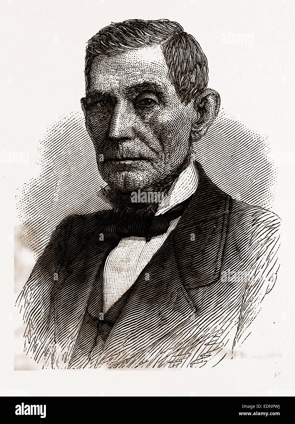Le député. JAMES D. WILLIAMS, dernier gouverneur de l'INDIANA, 19e siècle gravure, USA, Amérique Latine Banque D'Images