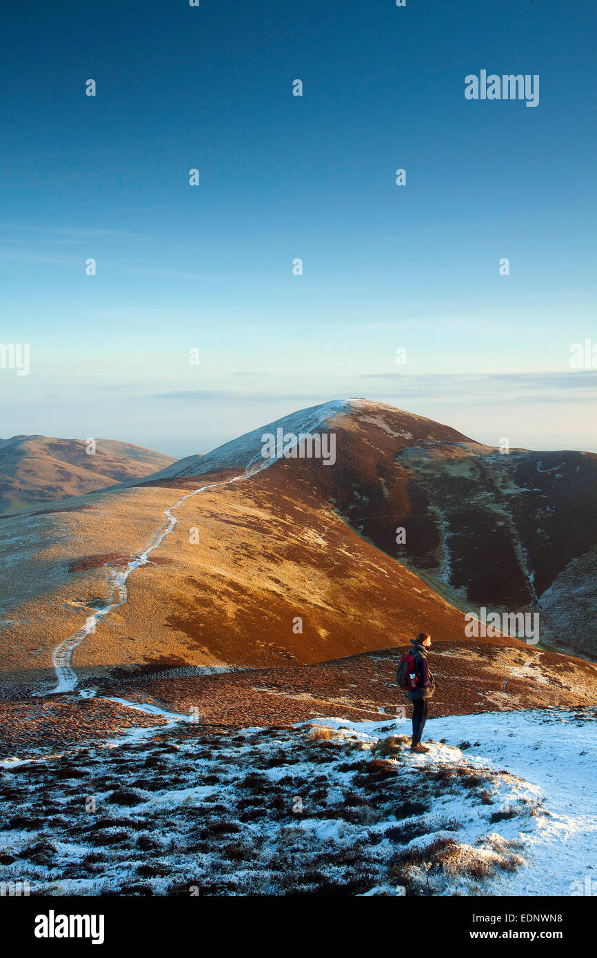 Carnethy Hill de l'échaudage droit, les collines de Pentland, le Parc Régional Pentland Hills, Lothian Banque D'Images