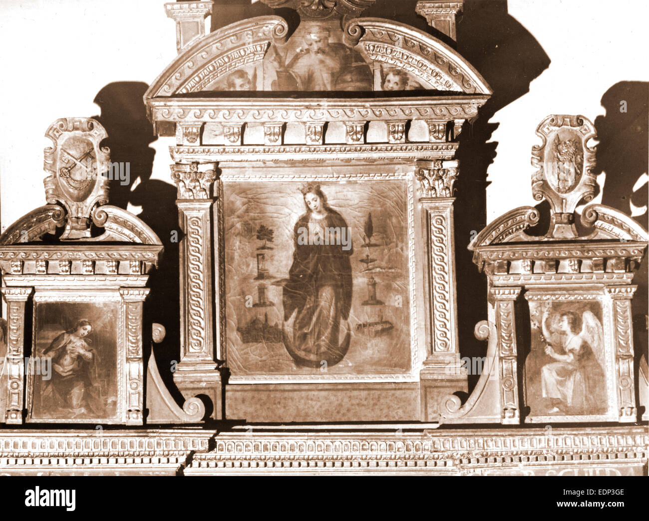 Les Abruzzes, L'Aquila, Pescocostanzo, Basilique, Italie, 20e siècle, photo, photographie, Europe Banque D'Images