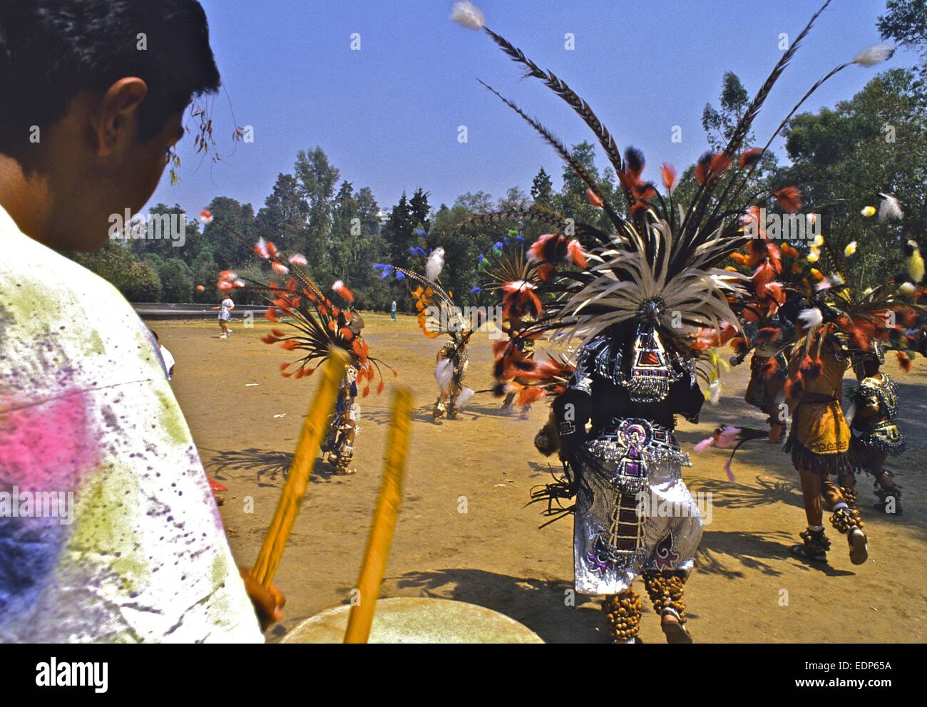 Mexique - danseurs indiens à Mexico Banque D'Images