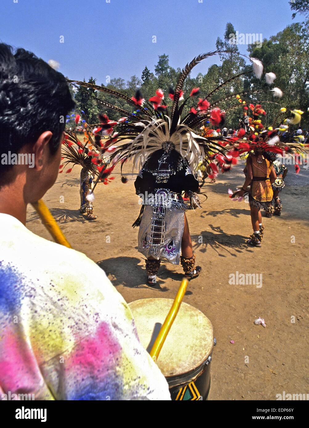 Mexique - danseurs indiens à Mexico Banque D'Images