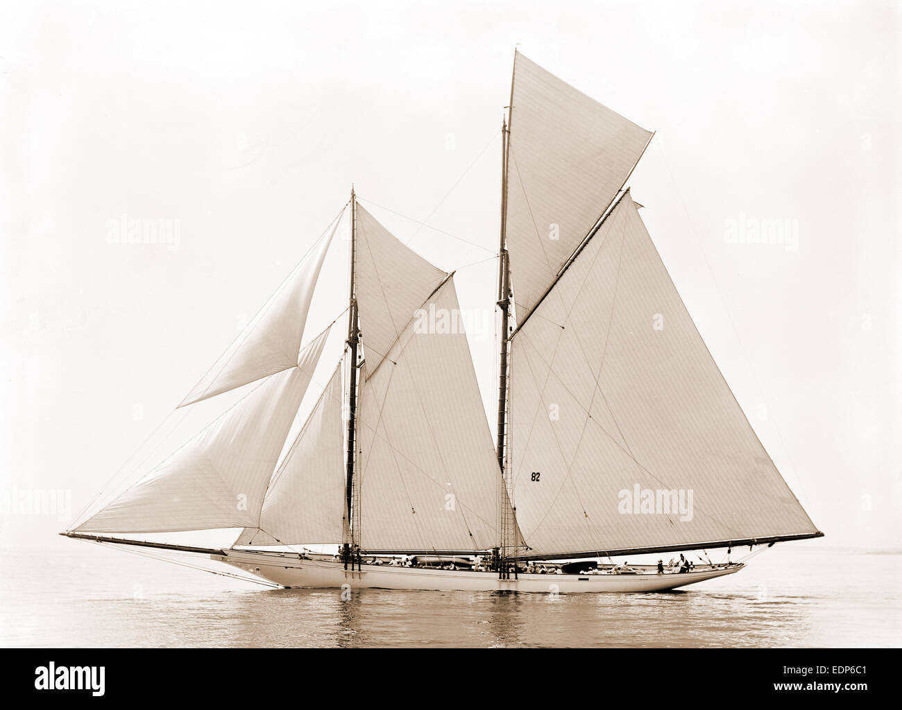 Alcaea, Alcaea (goélette), Commodore Gerry Cup, régates, yachts, 1892 Banque D'Images