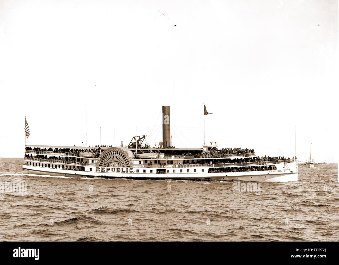 N.Y.Y.C. steamer, New York Yacht Club, Grand côté (Wheeler), America's Cup, courses, régates roues latérales Banque D'Images