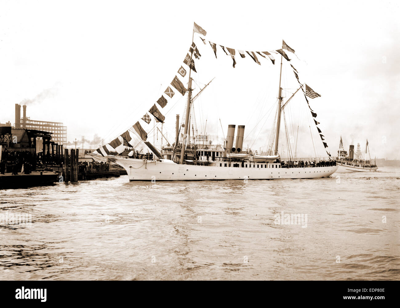 Mardi Gras, La Nouvelle-Orléans, U.S.S.S. sic Galveston avec Rex, Galveston (Cruiser), navires de croisière (), American, Carnaval Banque D'Images