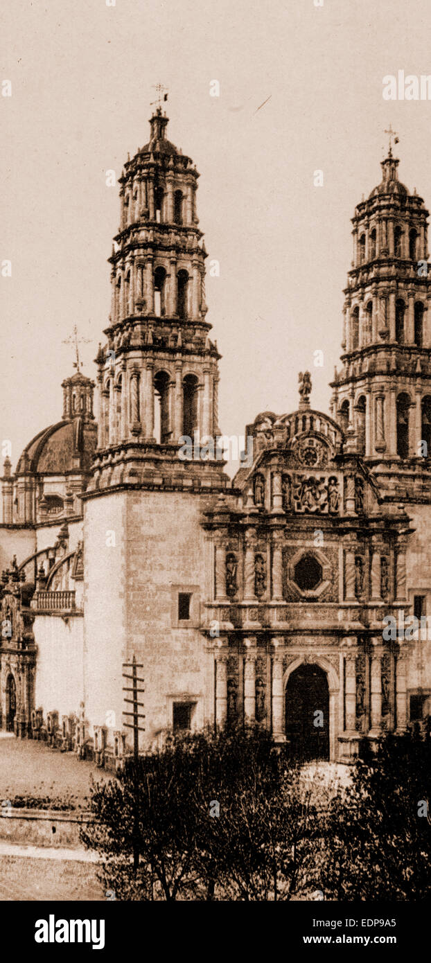 Le Mexique, la Cathédrale, Chihuahua, Jackson, William Henry, 1843-1942, cathédrales, Mexique, Chihuahua, 1884 Banque D'Images