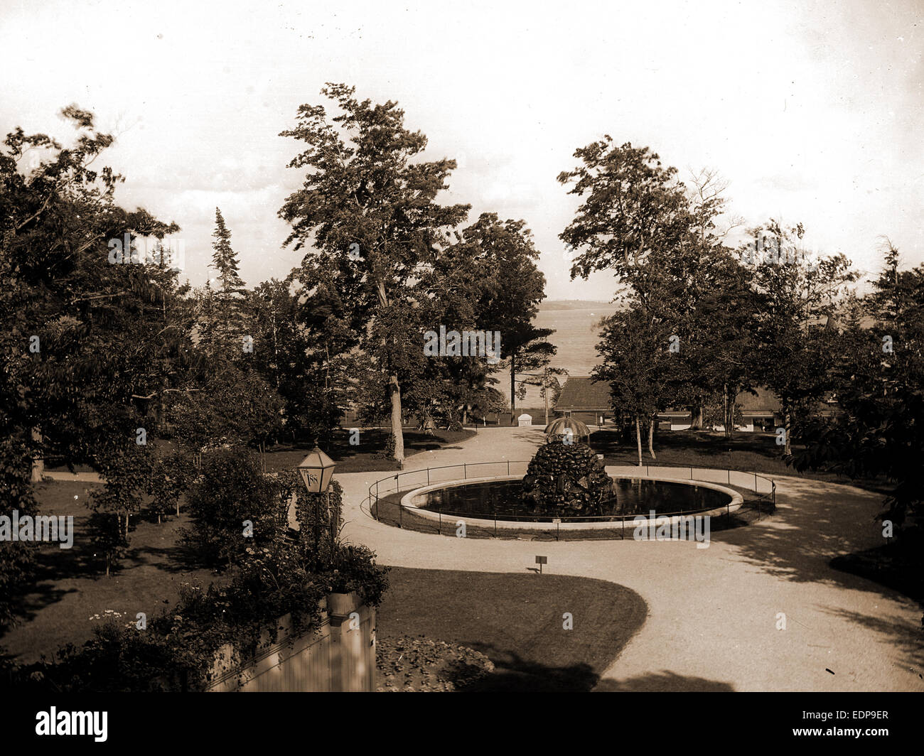De l'auberge, Charlevoix-la-belle, fontaines, Resorts, United States, Michigan, Charlevoix, 1900 Banque D'Images