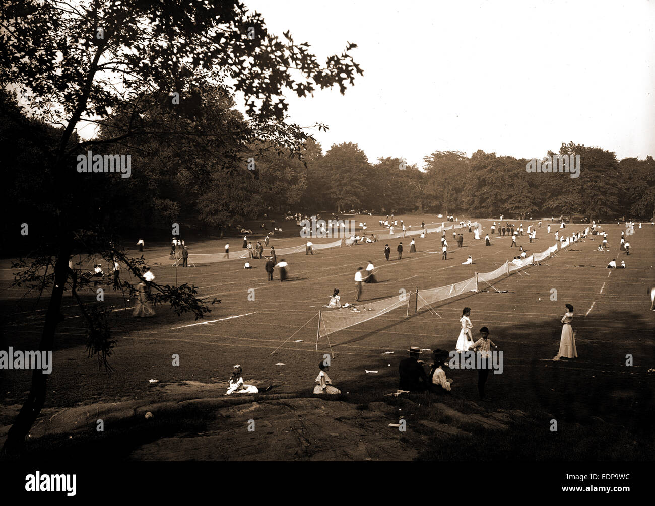 Les courts de tennis, de Central Park, New York, tennis, parcs, United States, New York (État), New York, 1904 Banque D'Images