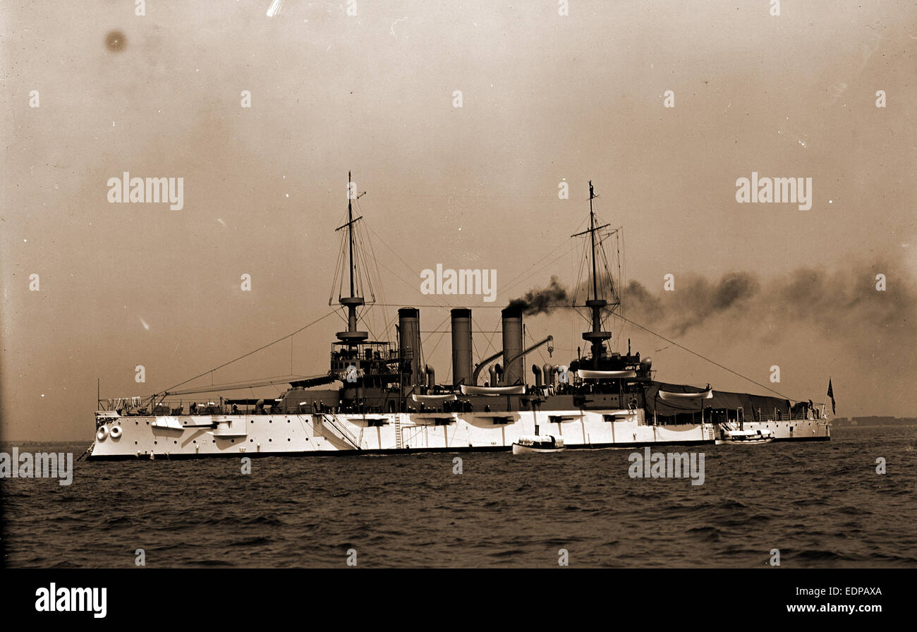 L'U.S.S. L'Ohio, Ohio (Battleship), cuirassés, américain, 1900 Banque D'Images