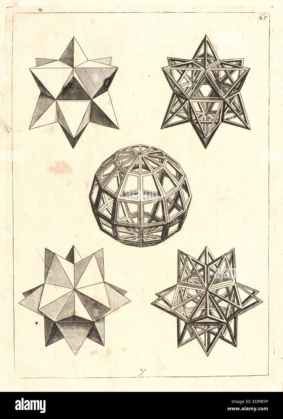 Lorenzo Sirigatti (Italien, 1596 - 1625). Platine "Y", ca. 1596 ; publié en 1625. De La Pratica di Prospettiva. Gravure Banque D'Images