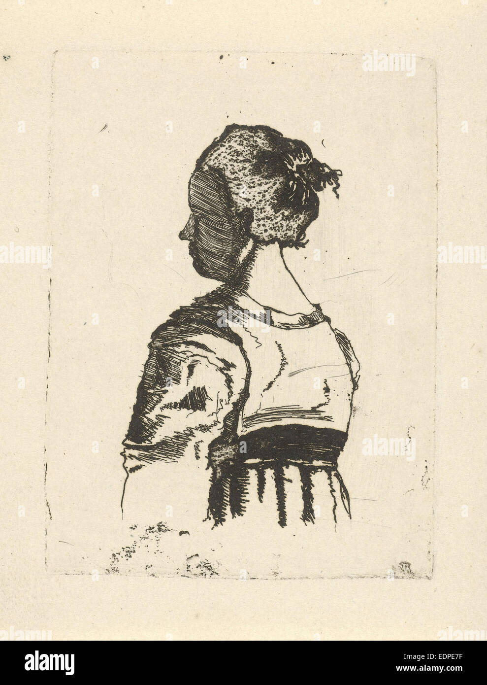 Buste d'une femme, Gerrit Lamberts, 1810 - 1850 Banque D'Images