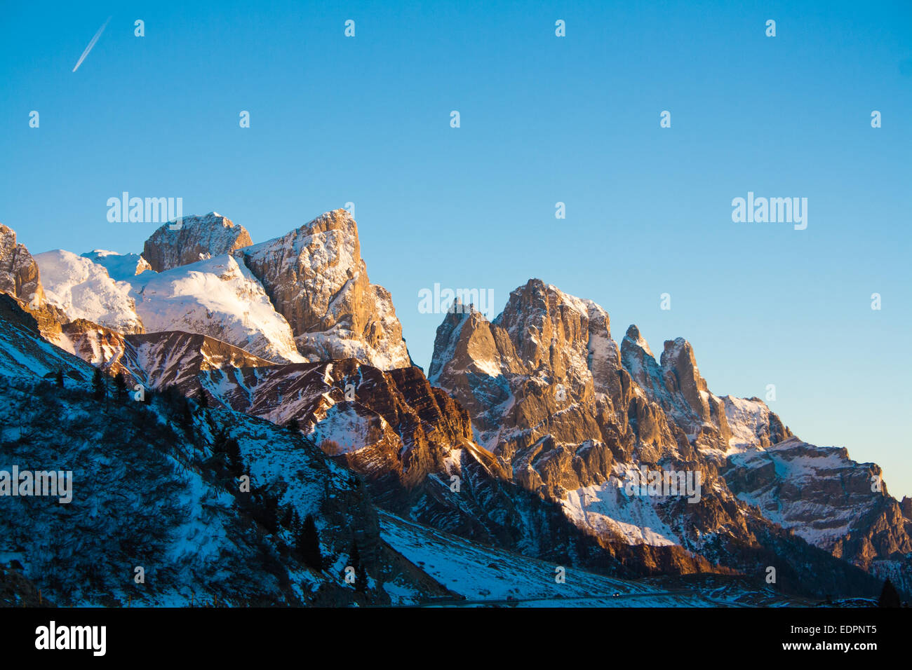 Dans la montagne de Rosetta Dolomiti Banque D'Images
