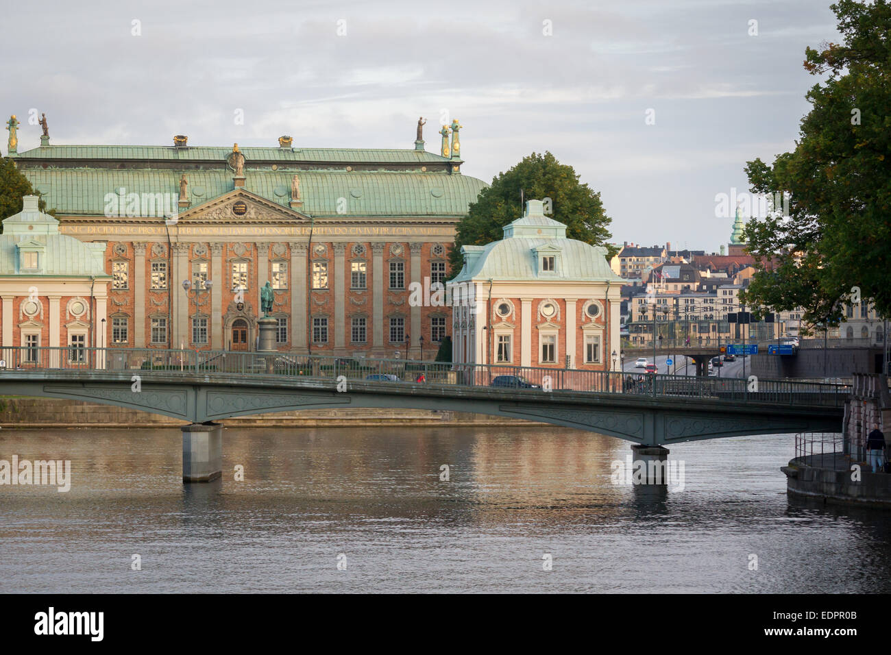 Avis de Riddarhuset (La Maison de noblesse, traduction littérale Chambre des Chevaliers) à Stockholm, Suède Banque D'Images