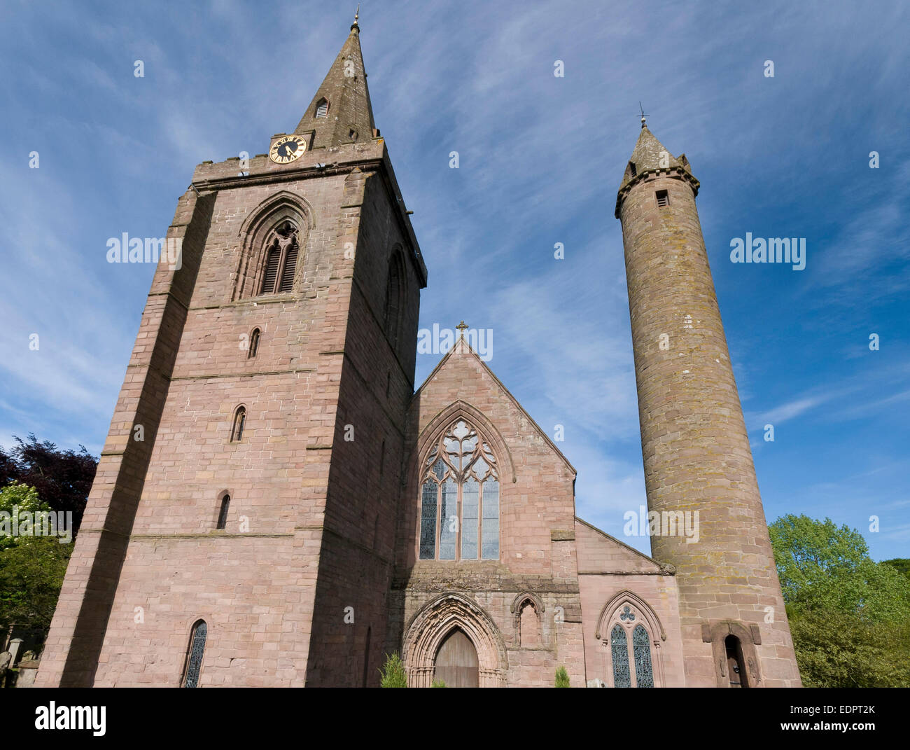 La tour de la cathédrale de Brechin, Angus church spire Banque D'Images