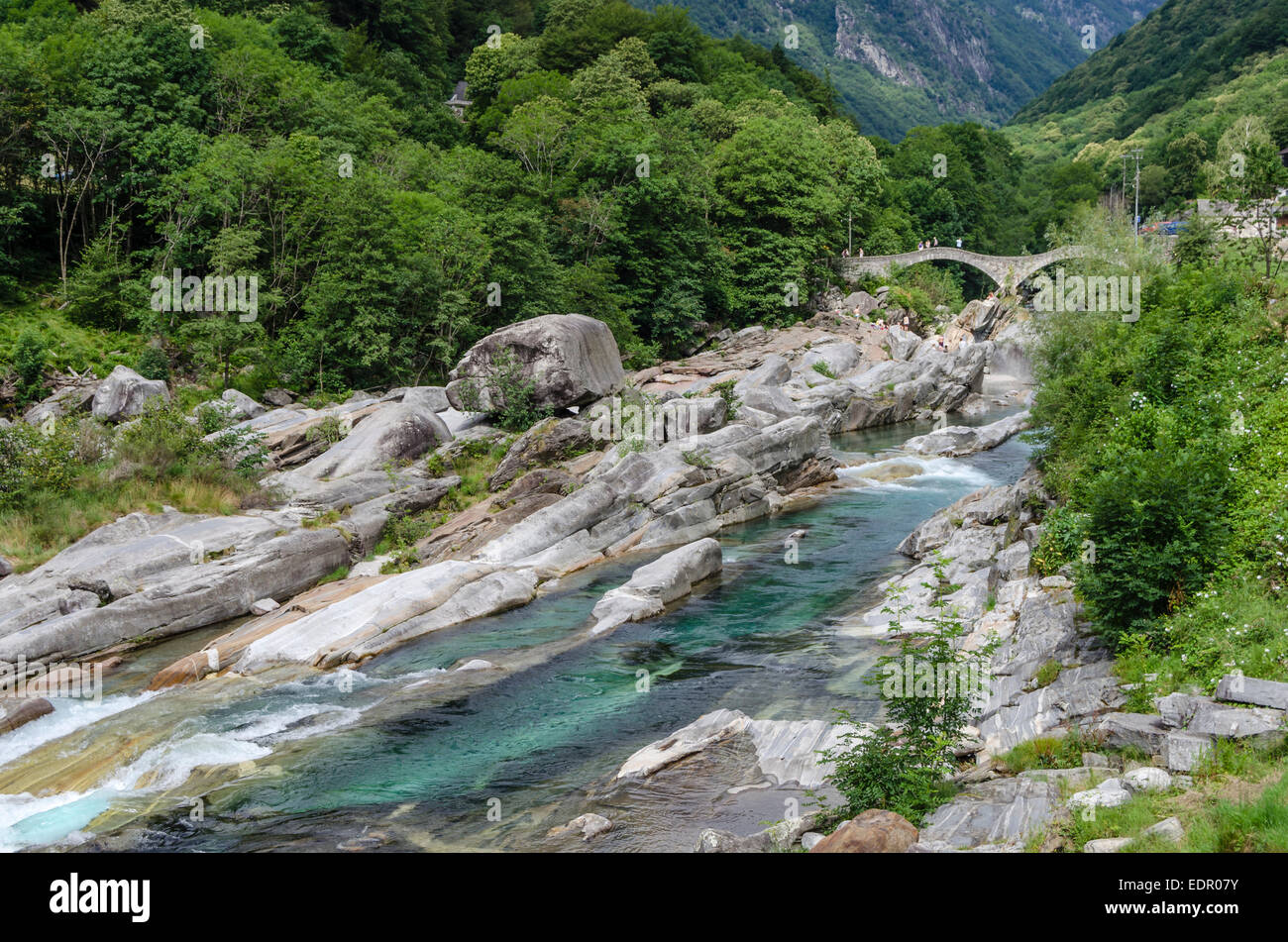 La vallée de Verzasca, Suisse Banque D'Images