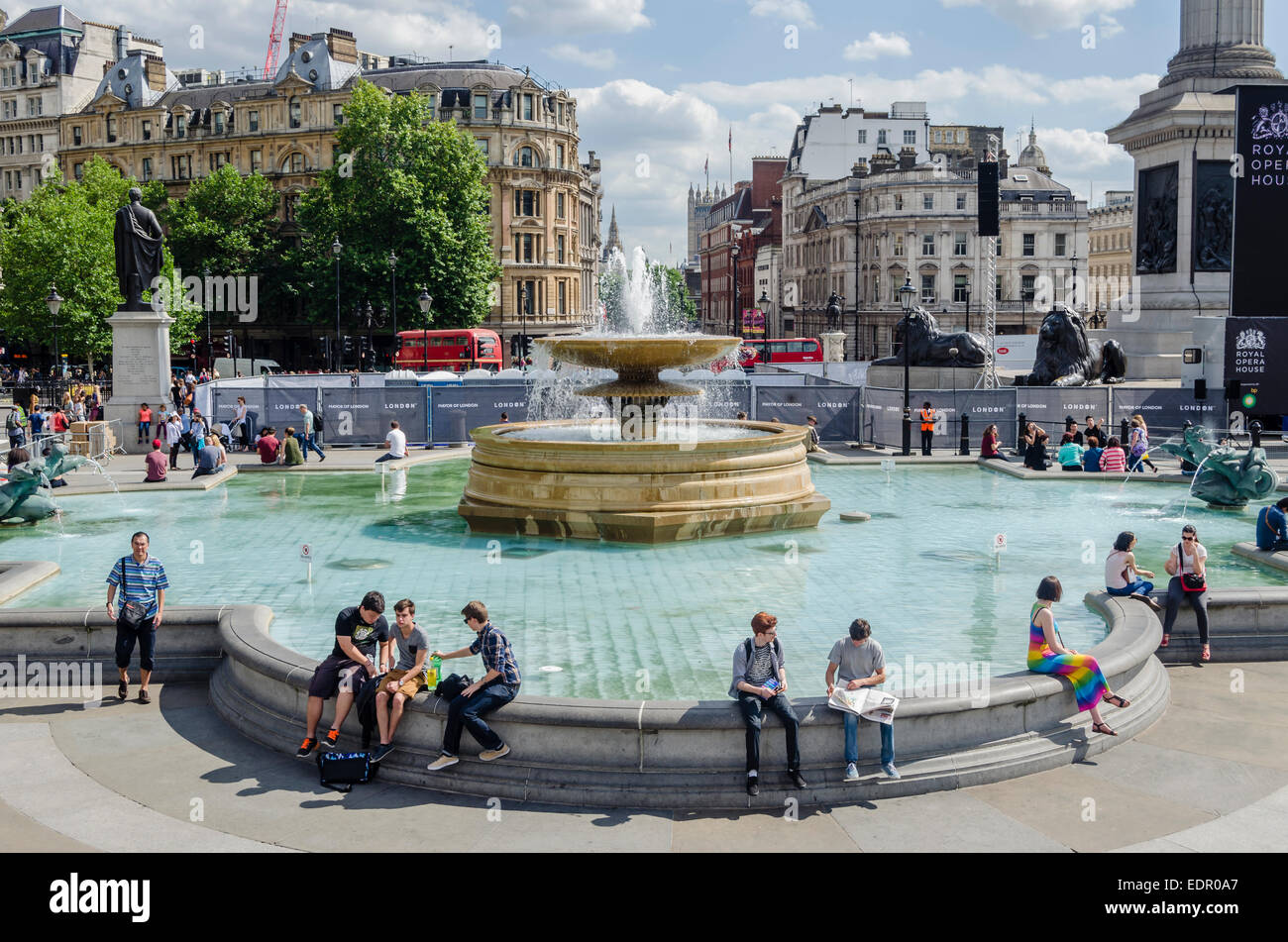 Trafalgar Square, Londres, UK Banque D'Images