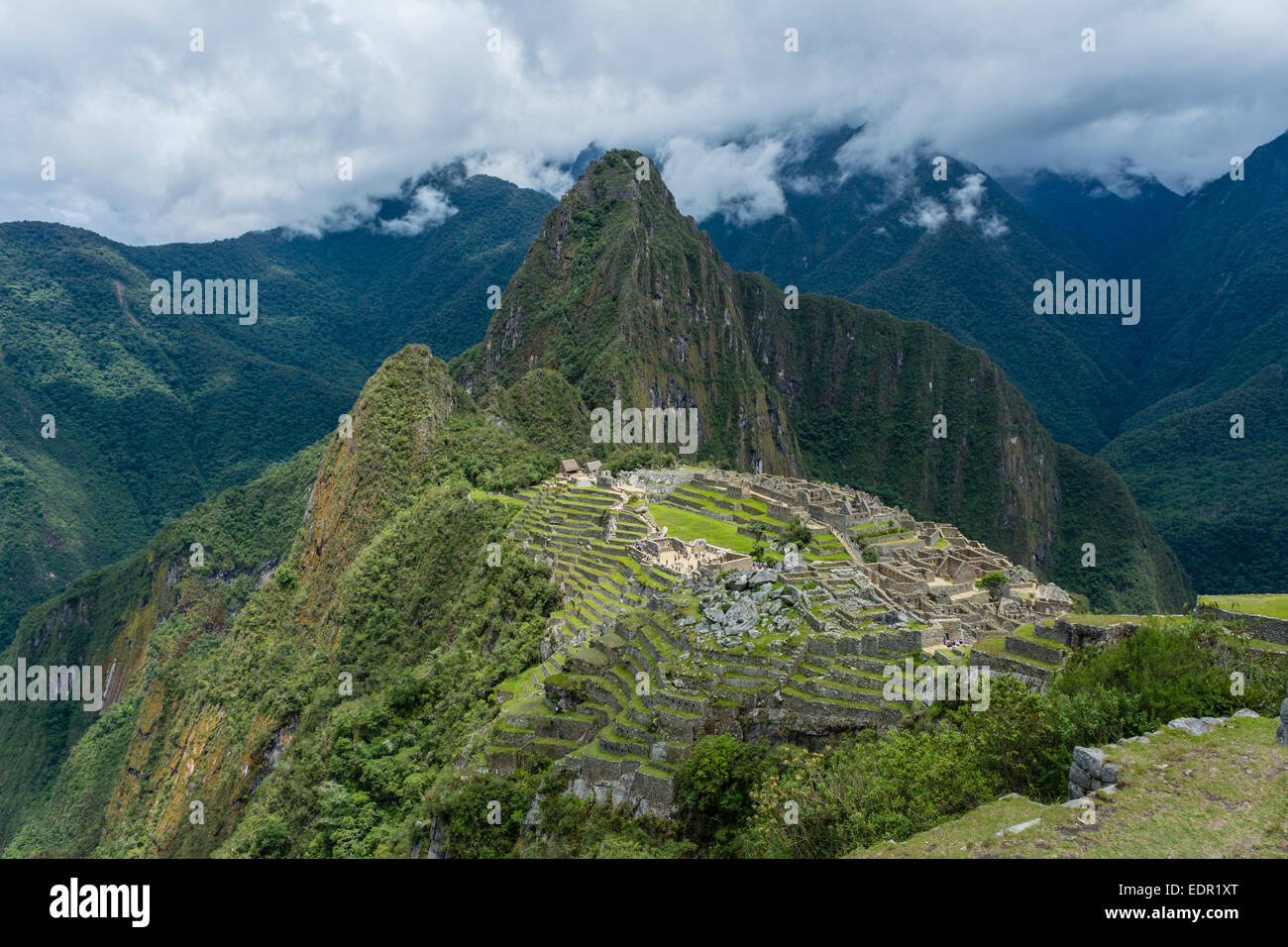 Ruines de Machu Picchu, Pérou Banque D'Images