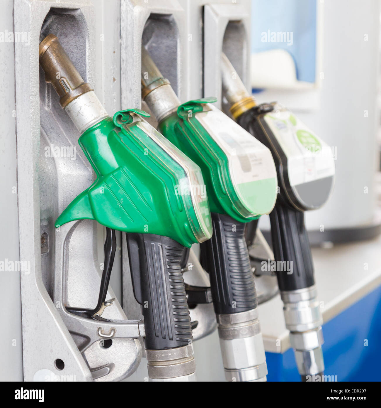 La pompe de carburant dans une station-service. Banque D'Images