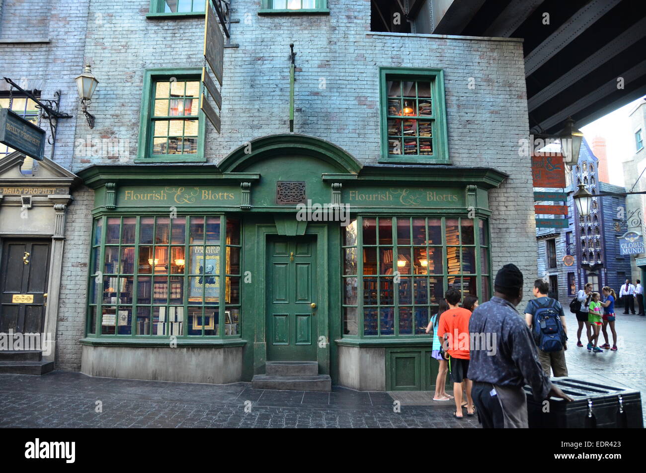 Le chemin de traverse au monde magique de Harry Potter l'expansion, à Universal Studios, Orlando, Floride, USA. Banque D'Images