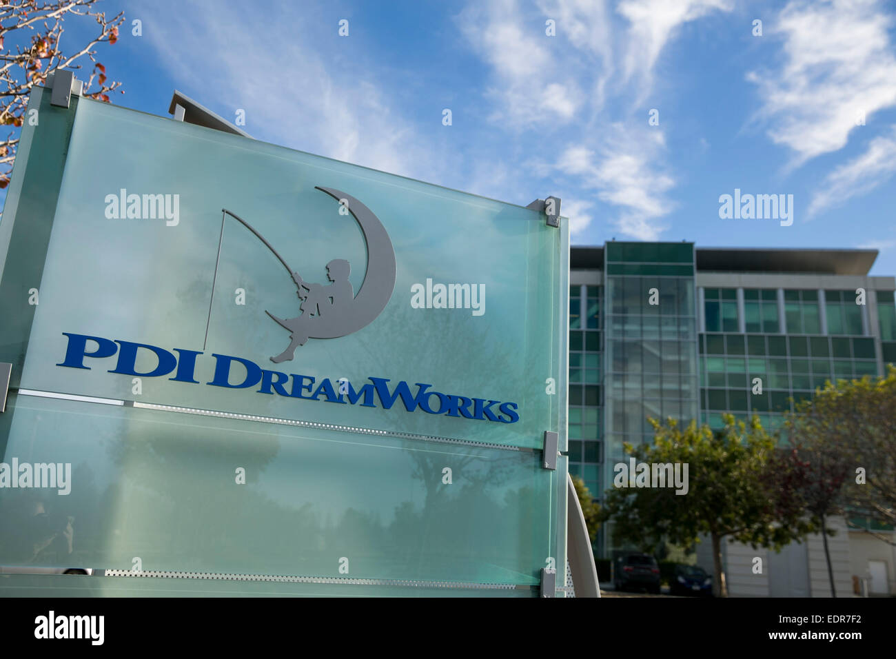 Le siège de PDI/Dreamworks, partie de Dreamworks Animation SKG à Redwood City, en Californie. Banque D'Images