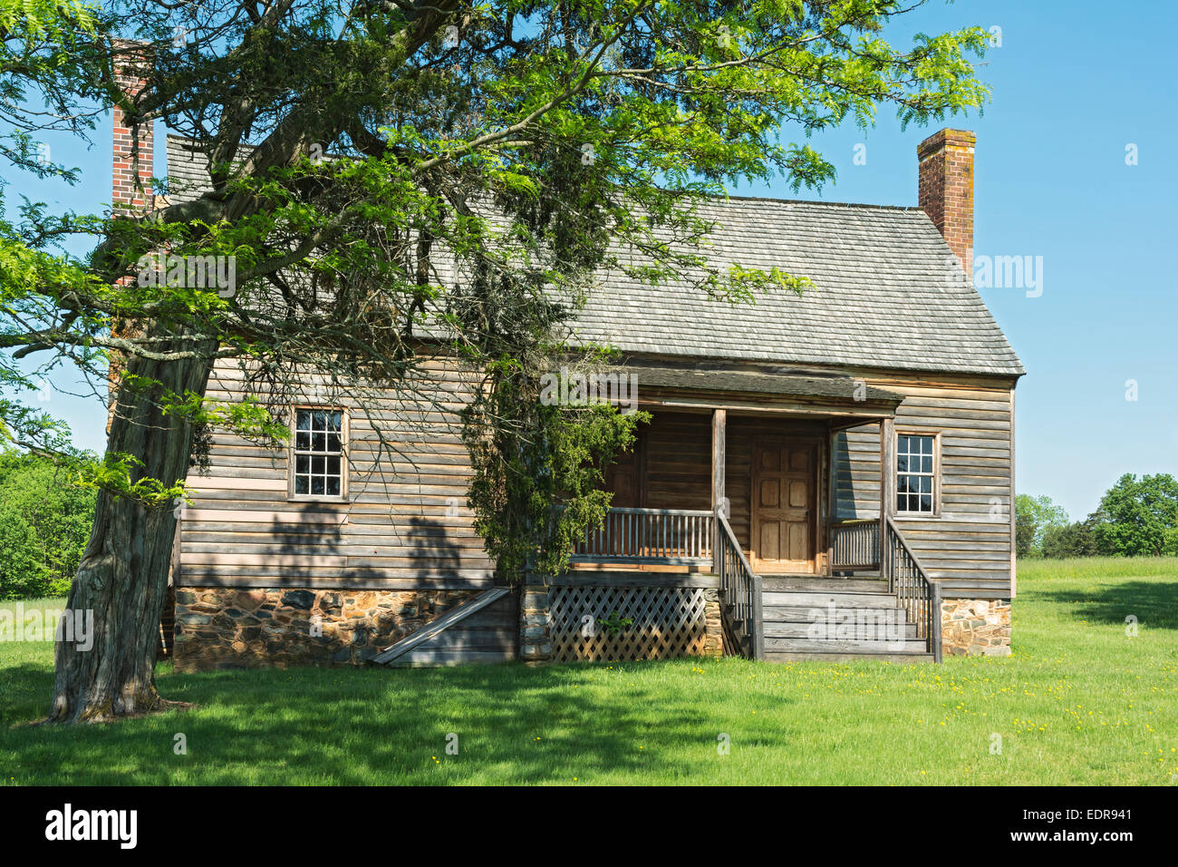 Virginie, Appomattox Court House National Historical Park, Mariah Wright House, construite au milieu des années 1820 Banque D'Images