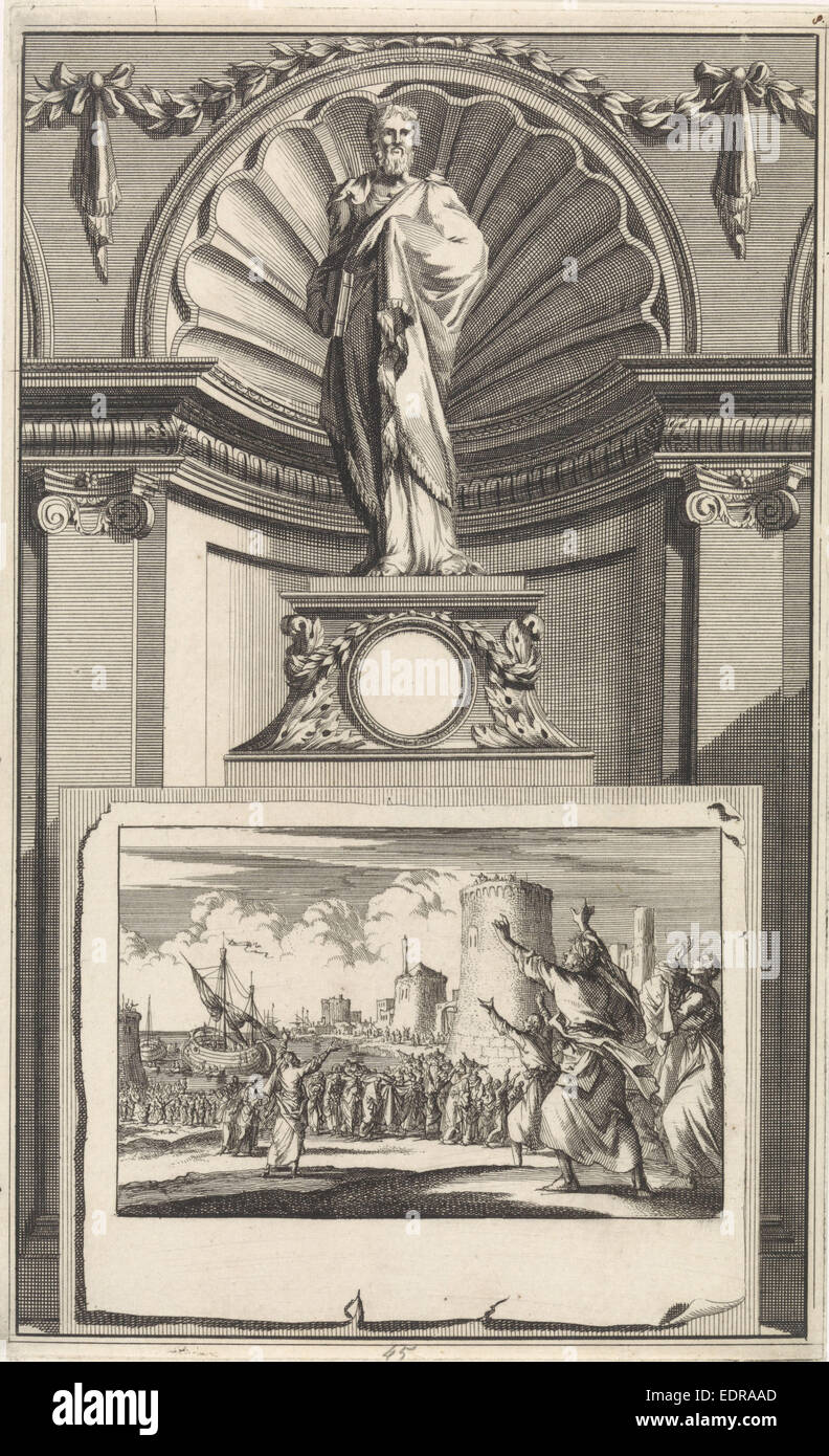 H. Épiphane de Salamine, père de l'Église, Jan Luyken, Zacharie Chatelain (II) Banque D'Images