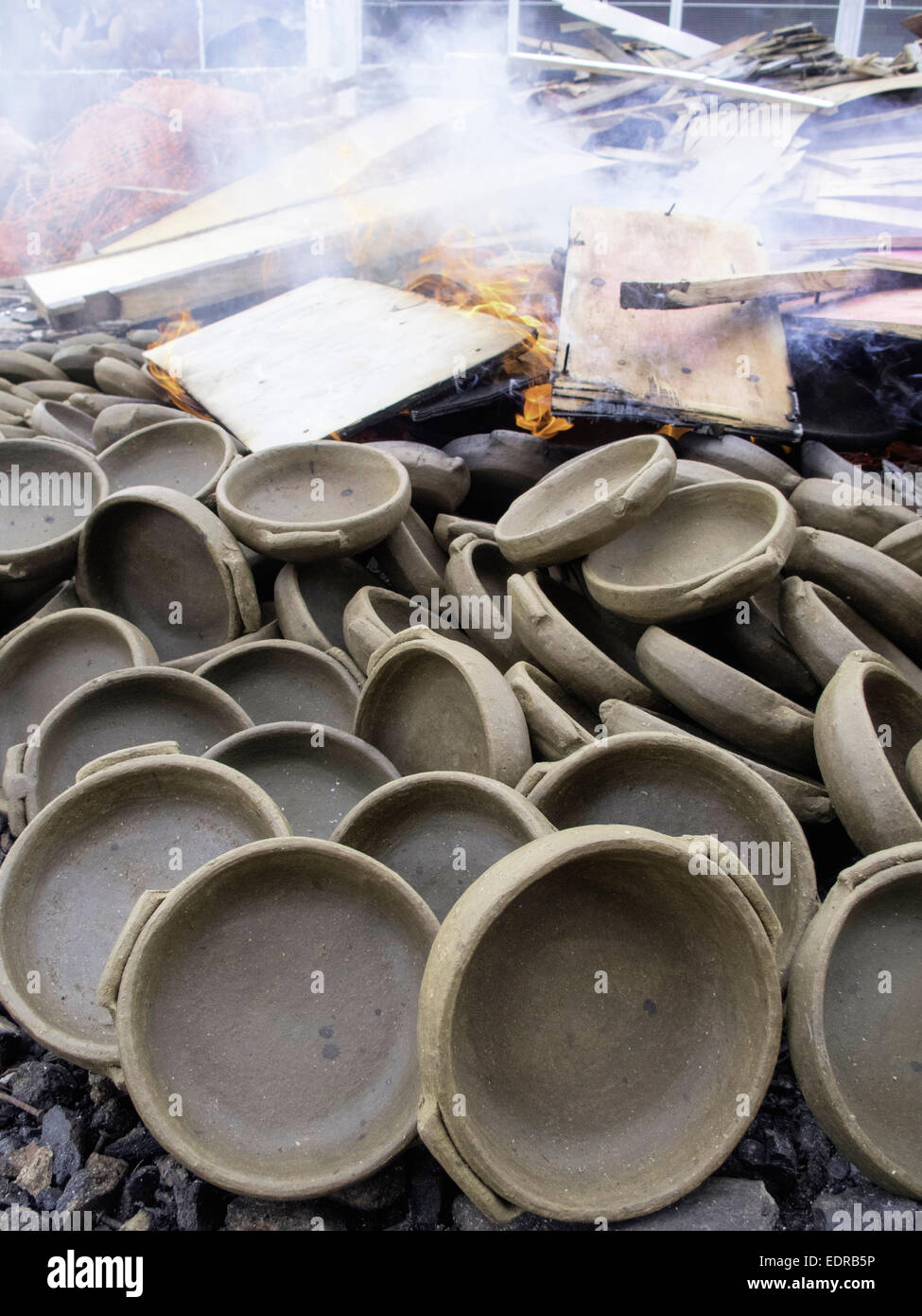 Pile de pot en argile, Paneleiras, Vitoria, Espirito Santo, au Brésil. Banque D'Images