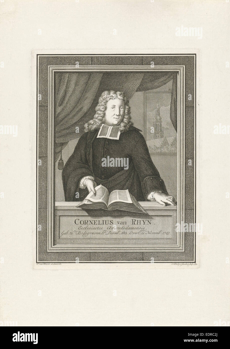 Portrait de Cornelius van Rhijn, né 1780, Caspar Jacobsz. Philips, 1772 Banque D'Images