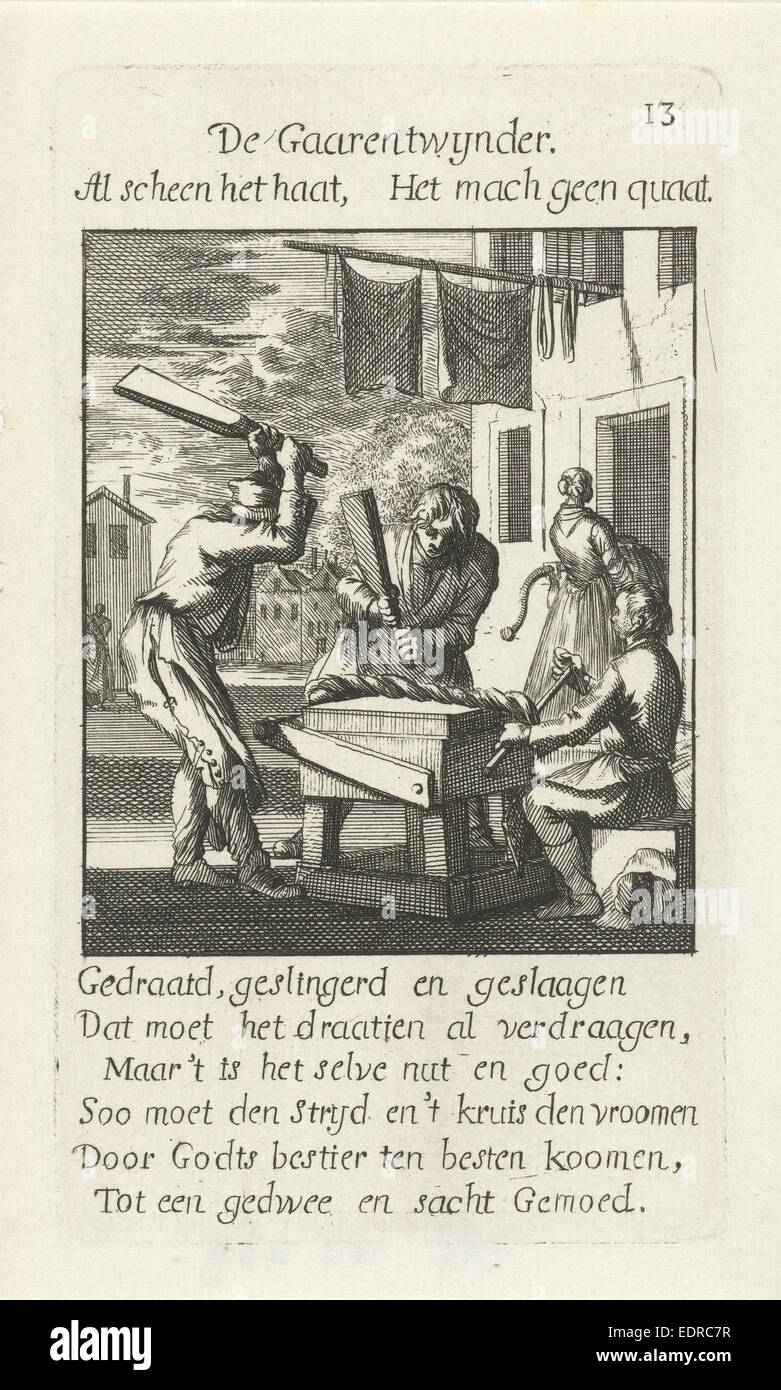 Lanceur de fils, Caspar Luyken, Jan Luyken, Néerlandais, 1649 - 1712 Banque D'Images