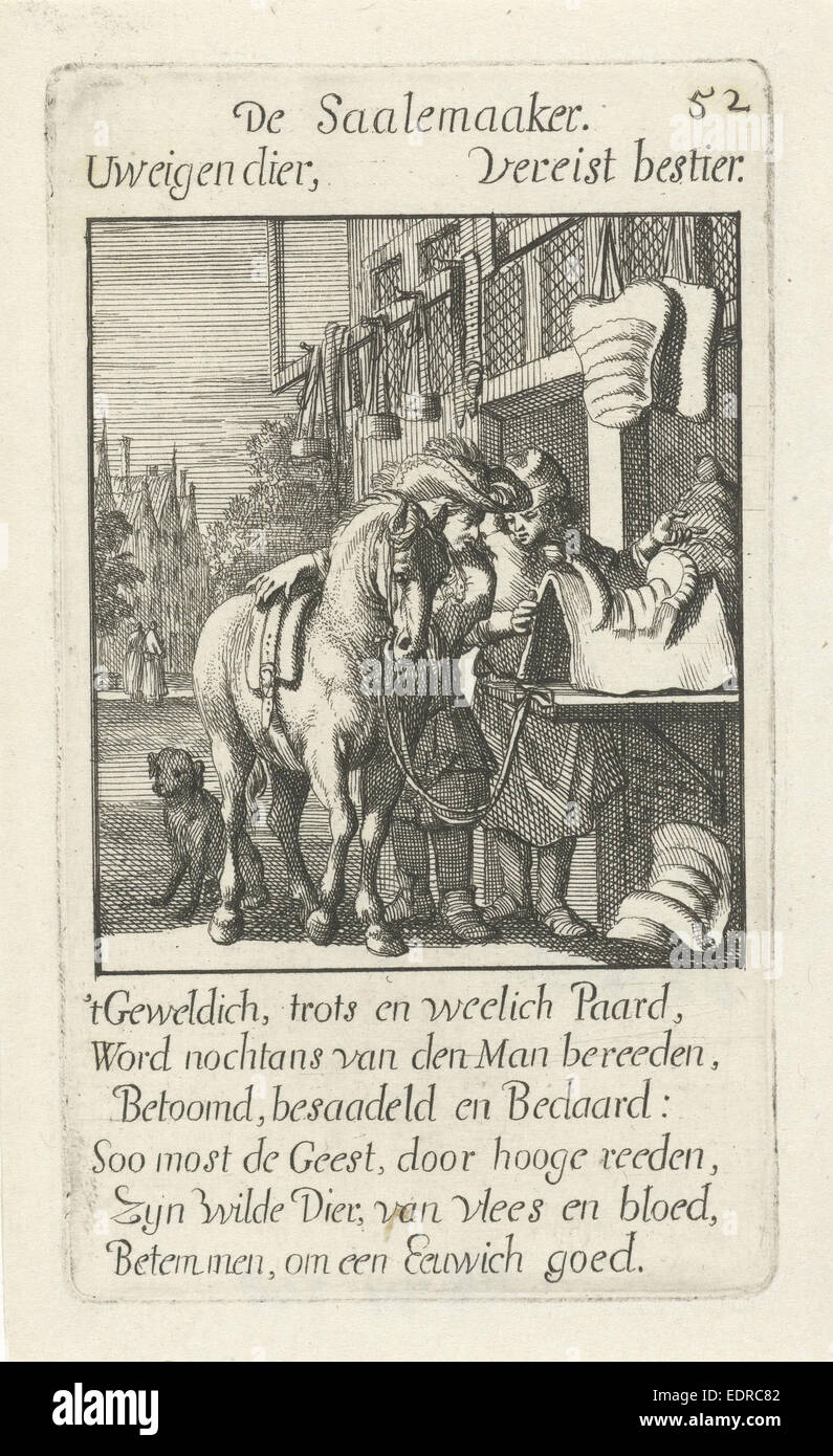 Saddler, Caspar Luyken, Jan Luyken, Néerlandais, 1649 - 1712 Banque D'Images