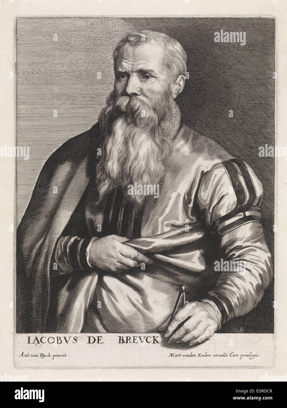 Portrait de l'architecte Jacob de Breuck, Paulus Pontius, Martinus van den Enden Banque D'Images