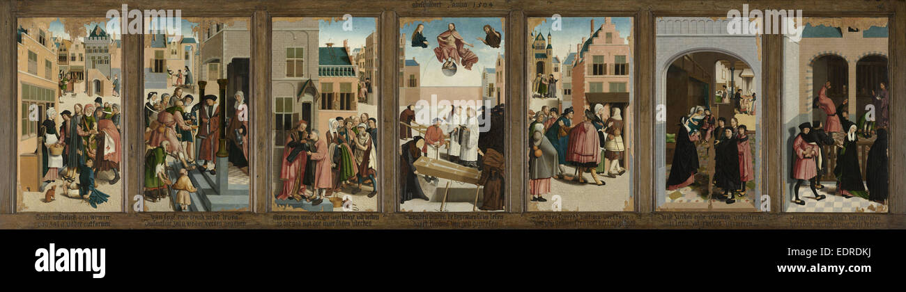 Les sept oeuvres de miséricorde, le maître d'Alkmaar, 1504 Banque D'Images