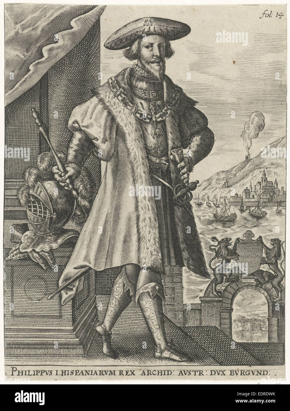 Portrait de Philippe le Bel, Simon van de passe, 1605 - 1647 Banque D'Images