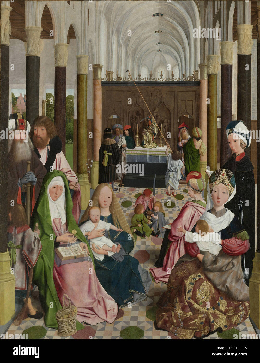 La Sainte parenté, atelier de Geertgen tot Sint Jans, ch. 1495 Banque D'Images