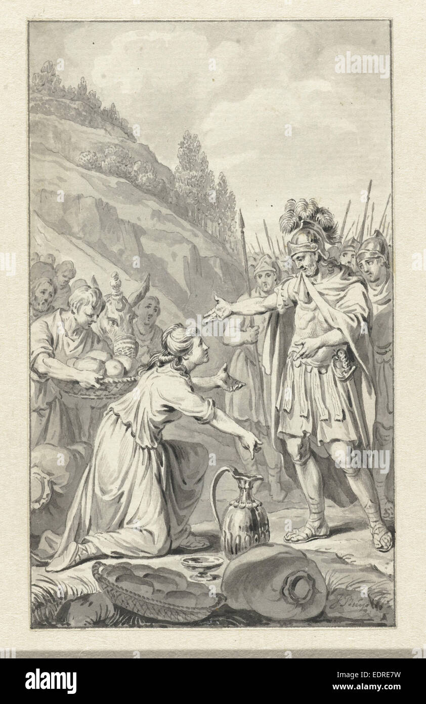 David et Abigaïl, Jacobus Buys, ch. 1734 - c. 1801 Banque D'Images
