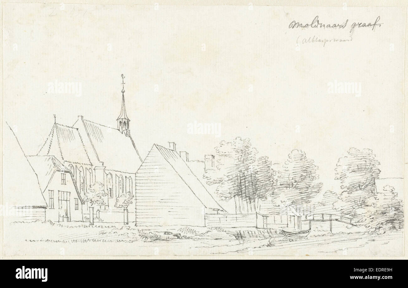 Le village des Pays-Bas, Molenaarsgraaf Cornelis Pronk, 1701 - 1759 Banque D'Images