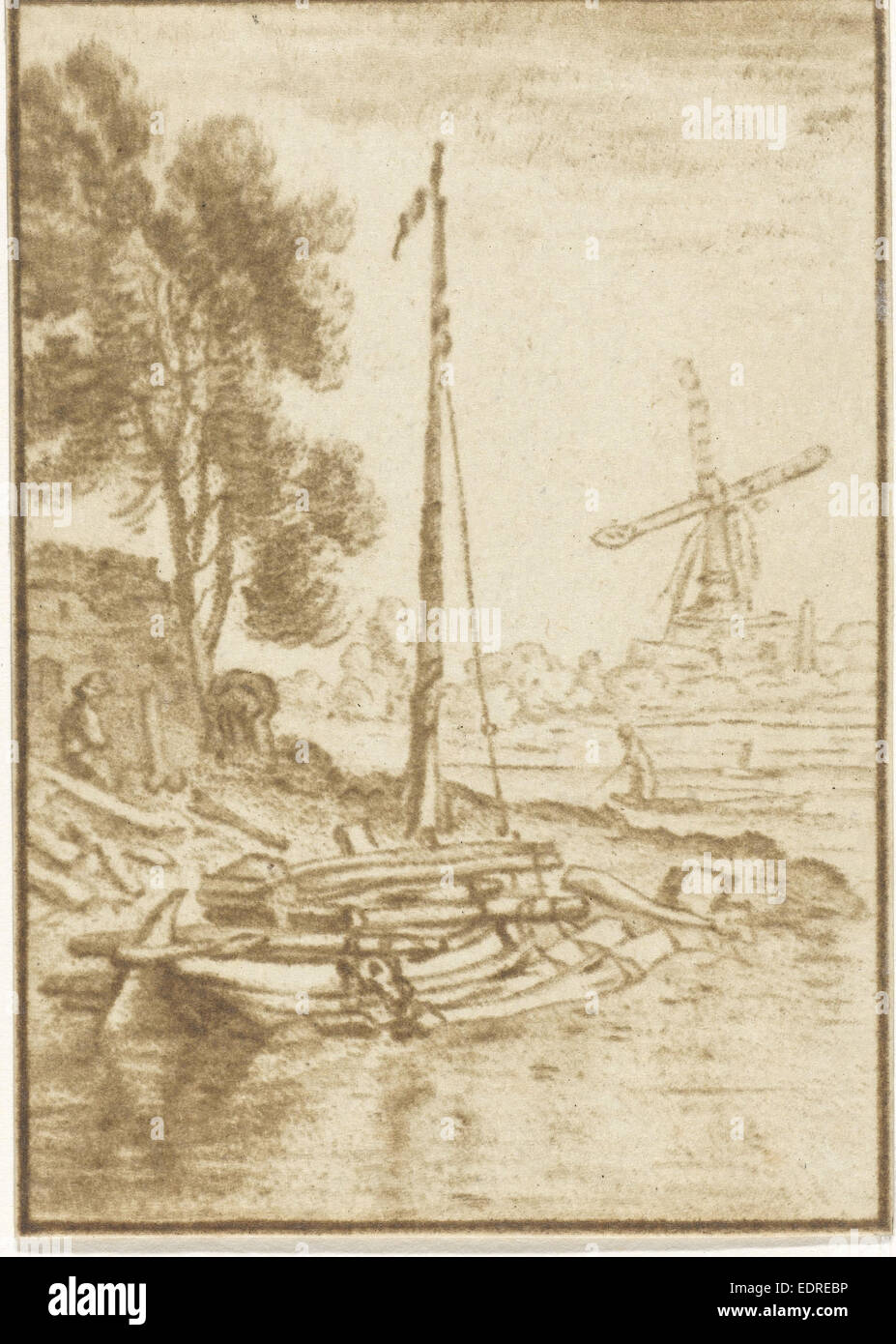 Cornelis Ploos van Amstel, Herman SAFTLEVEN, 1761 Banque D'Images