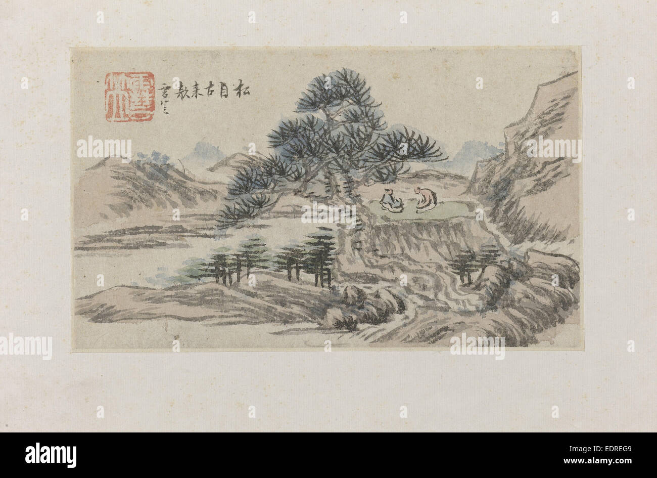 Paysage, Cheng Men, 1850 - 1900 Banque D'Images