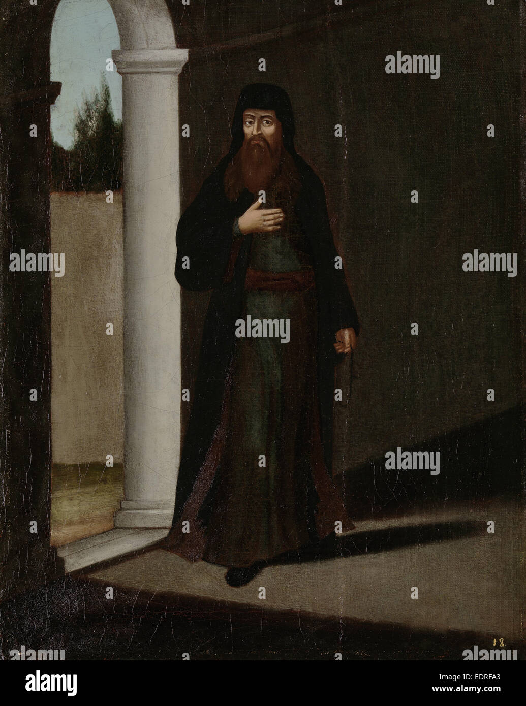 Un prêtre grec, atelier de Jean Baptiste Vanmour, 1700 - 1737 Banque D'Images