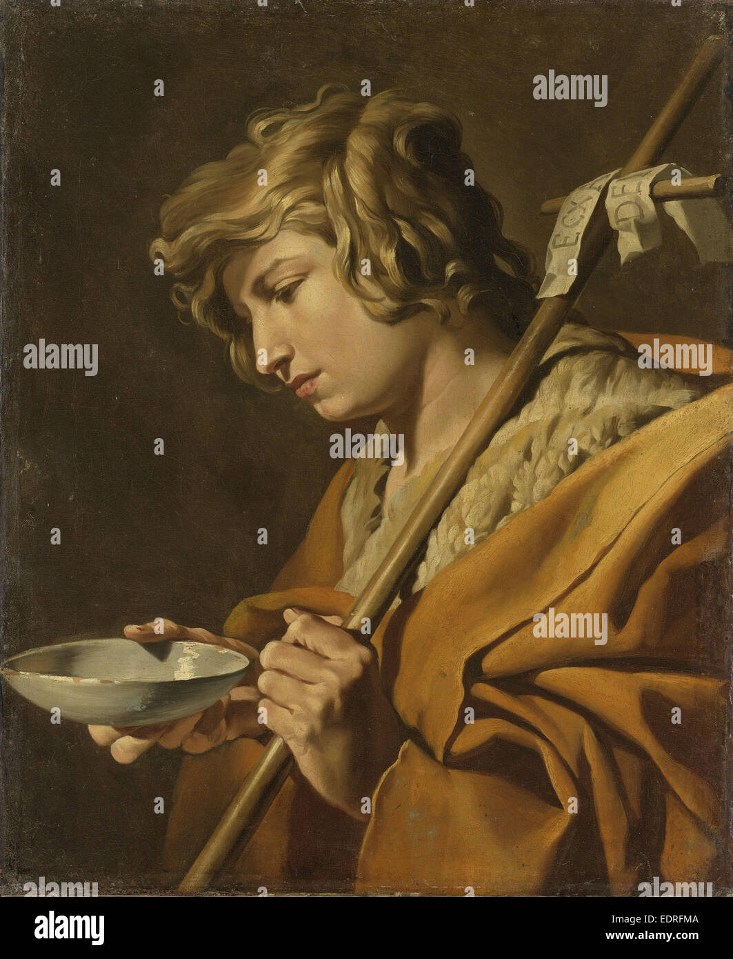 St Jean le Baptiste, attribué à Matthias Stom, 1630 - 1650 Banque D'Images
