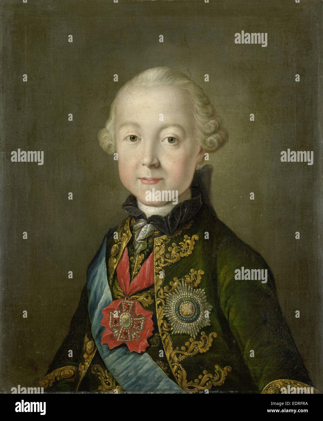 Portrait de Paul Ier, empereur de Russie, à un jeune âge, anonyme, c. 1765 Banque D'Images