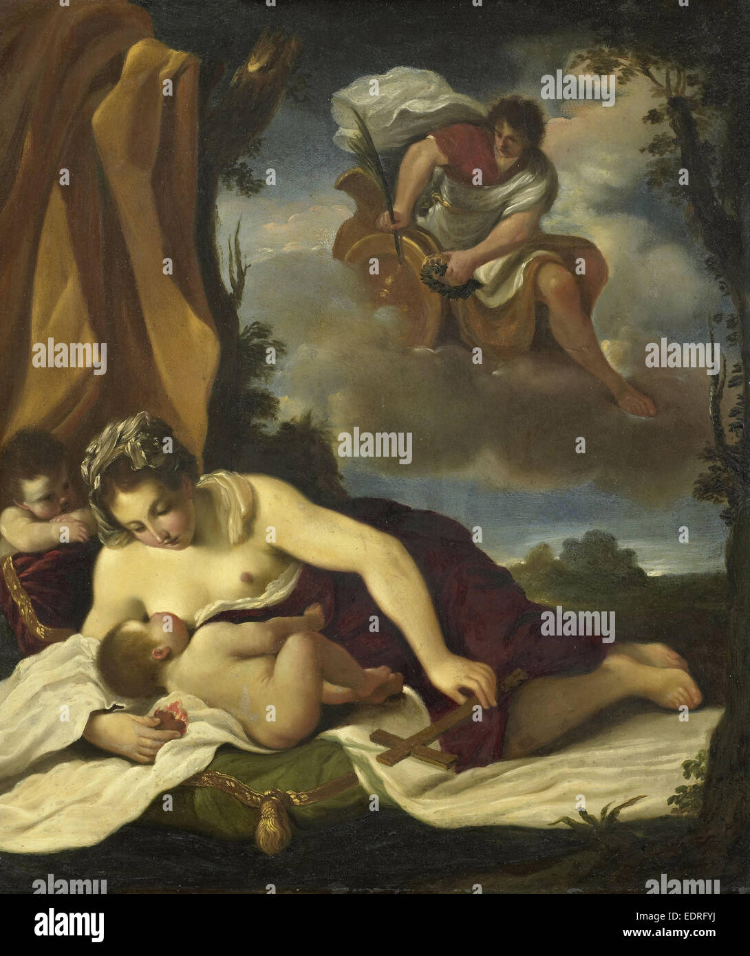 Caritas, copie d'après le Guerchin, 1610 - 1716 Banque D'Images