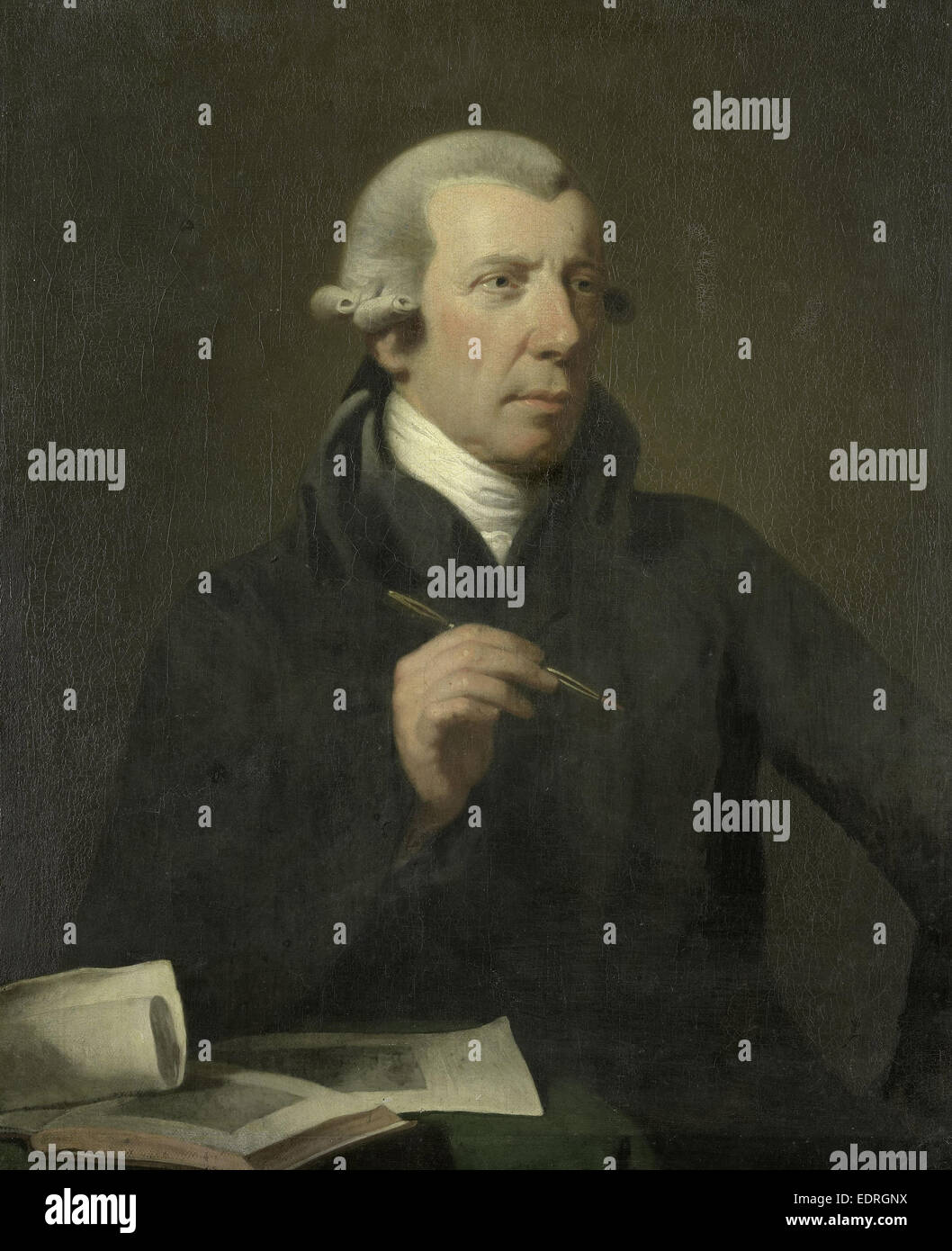 Portrait de Reinier Vinkeles, dessinateur et graveur, Charles Howard Hodges, 1800 - 1816 Banque D'Images