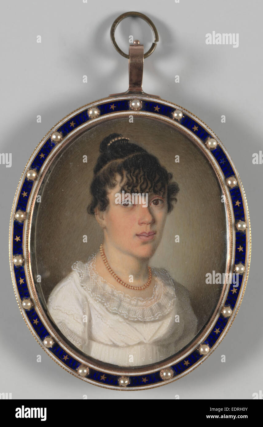 Portrait d'une jeune fille anonyme, Surinamais, ch. 1810 Banque D'Images